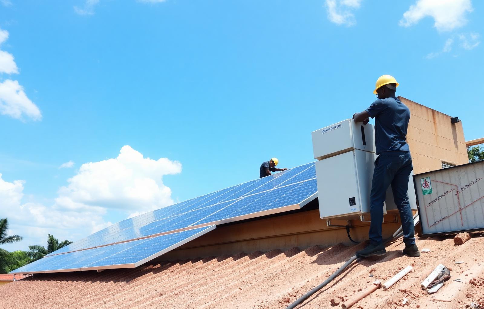 Global Solania installation work